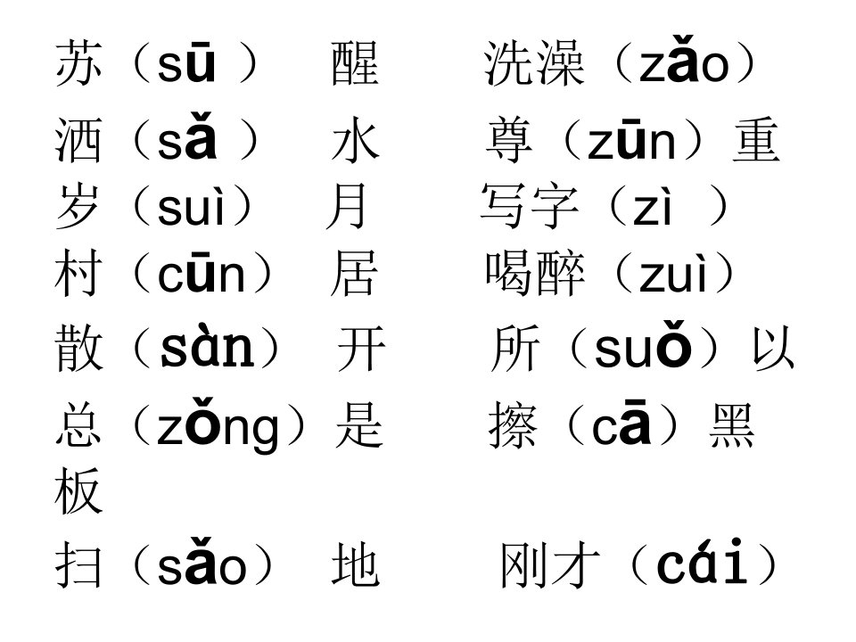 《一年级下册复习》PPT课件