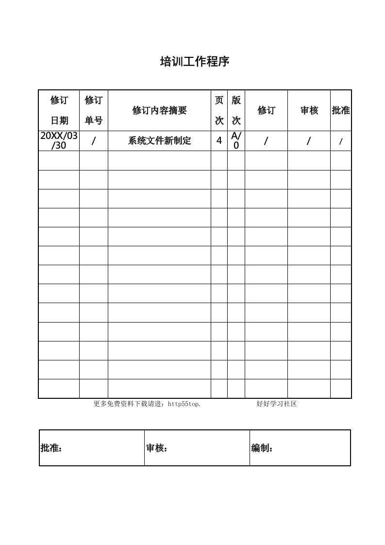 生产管理--工程设备安装公司培训工作程序