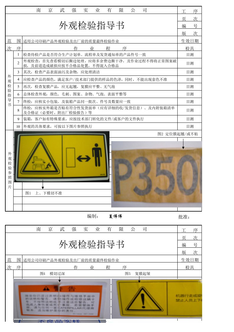 外观检验作业指导书