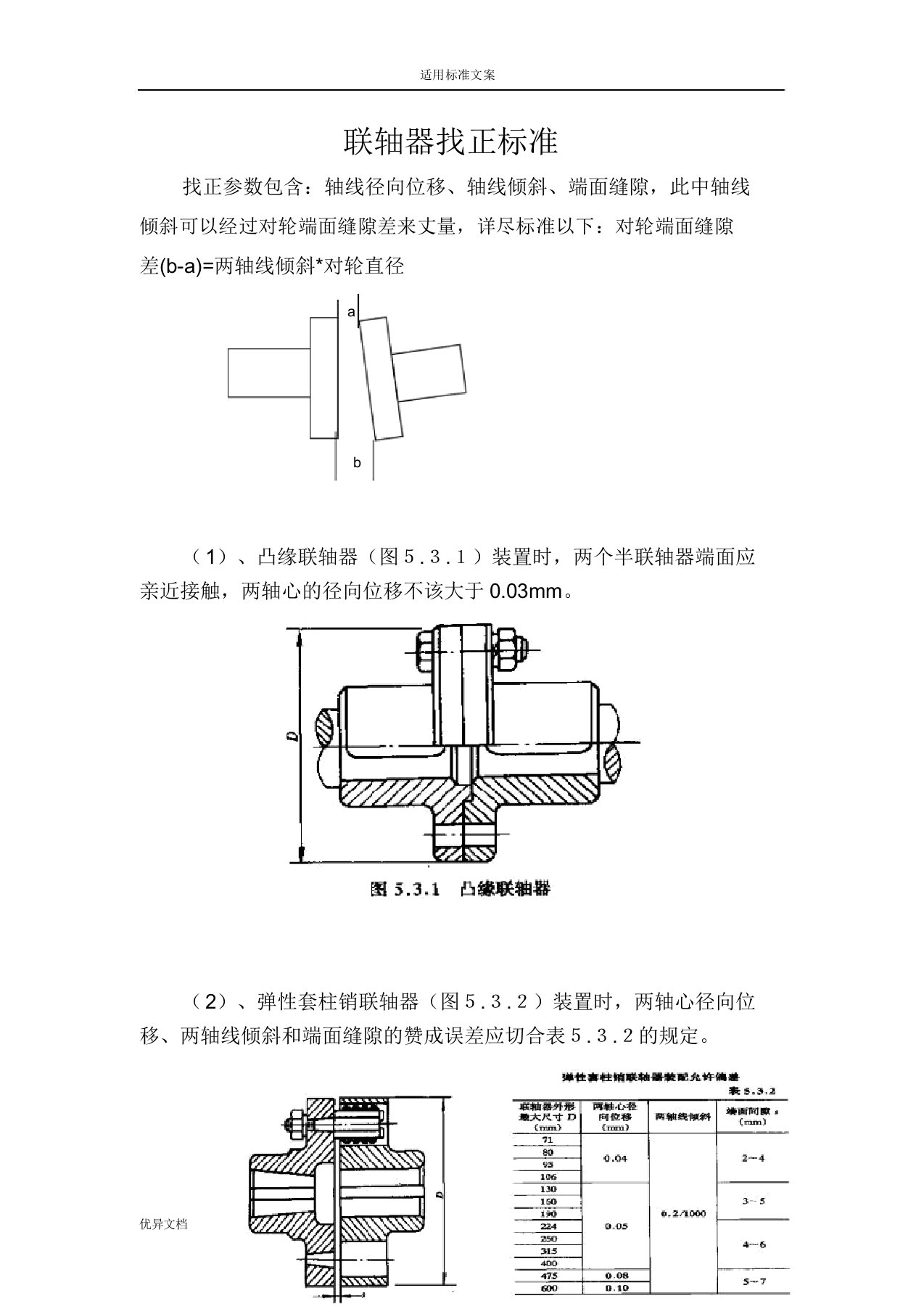 联轴器找正实用标准