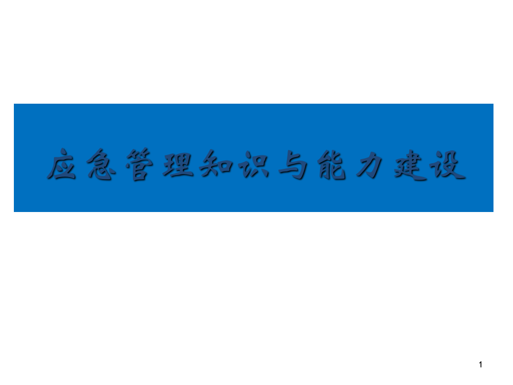 应急管理体系与能力建设ppt课件