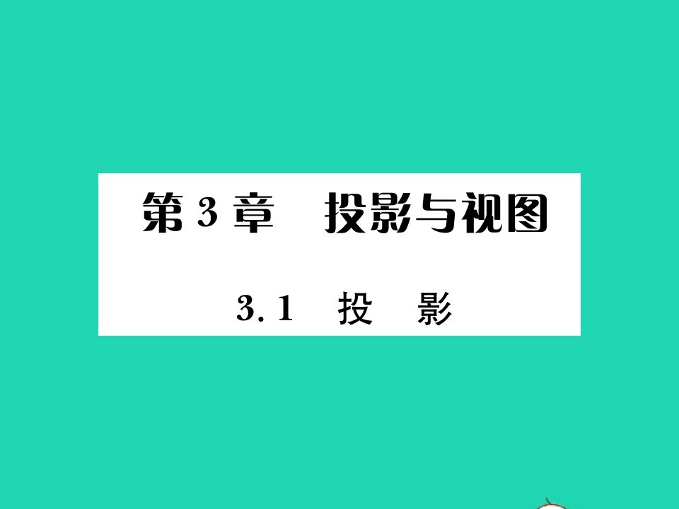 2022九年级数学下册第3章投影与视图3.1投影习题课件新版湘教版