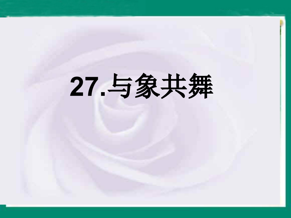 五级下册语文课件-与象共舞_人教新课标(共70张PPT)