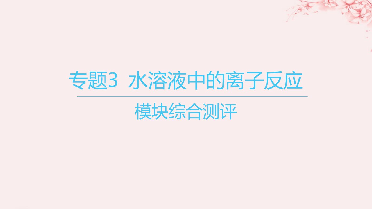 江苏专用2023_2024学年新教材高中化学模块综合测评课件苏教版选择性必修1