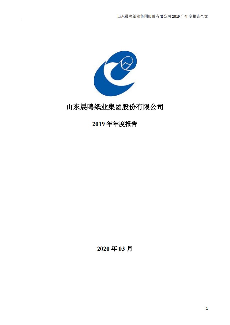 深交所-晨鸣纸业：2019年年度报告-20200328