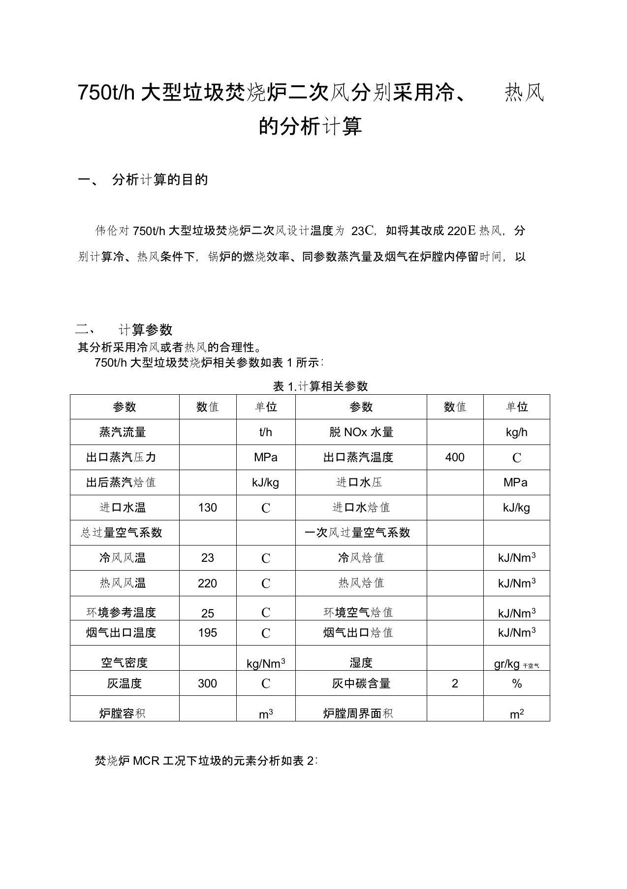 大型垃圾焚烧炉采用冷热二次风比较