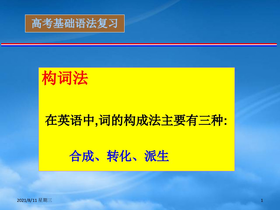 高中英语基础语法复习课件