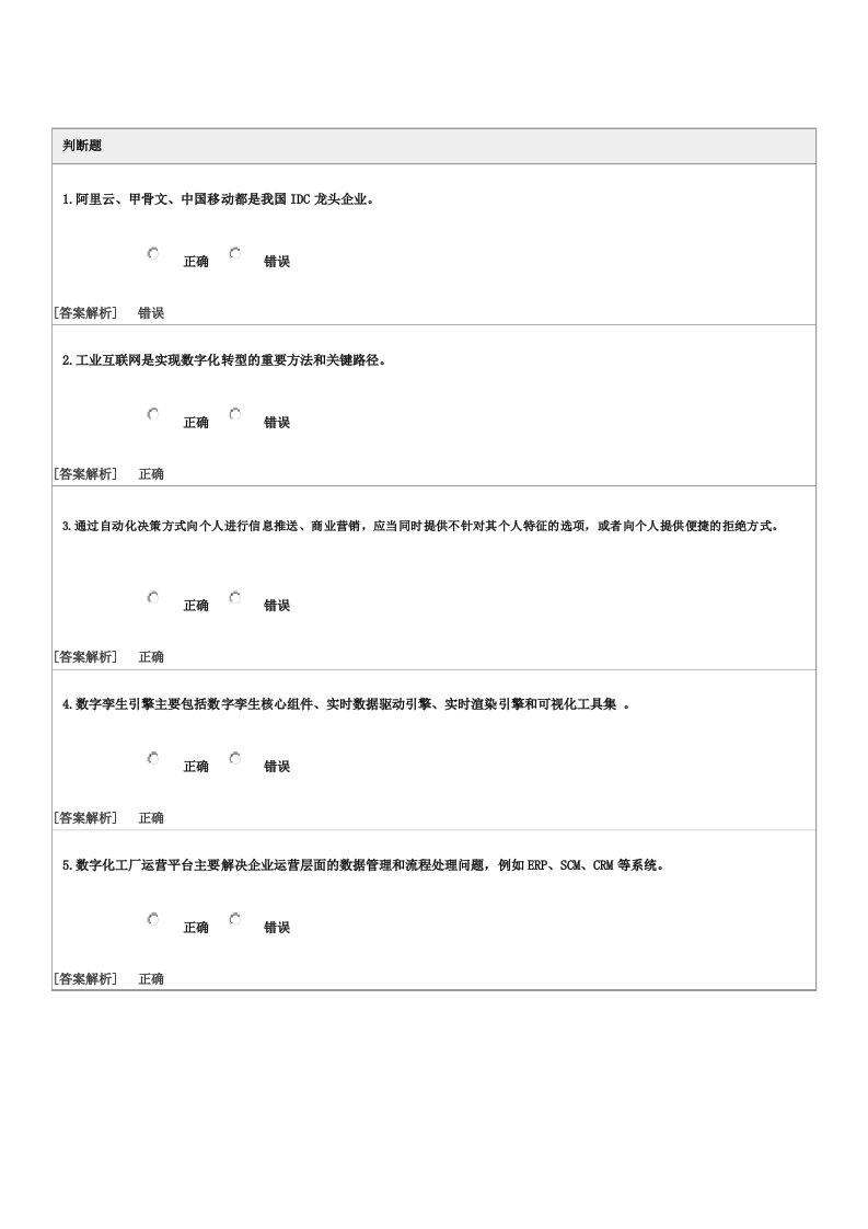 2022年继续教育公需课《数字化转型与产业创新发展》试题及答案