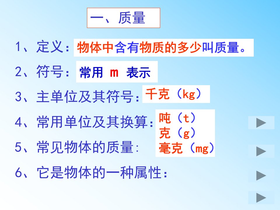 十一章第二节质量