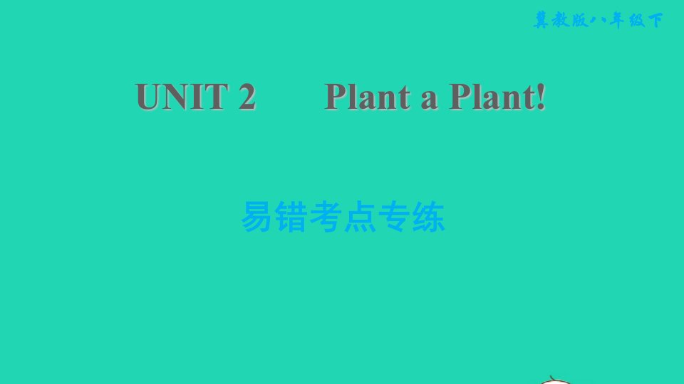 2022八年级英语下册Unit2PlantaPlant易错考点专练习题课件新版冀教版