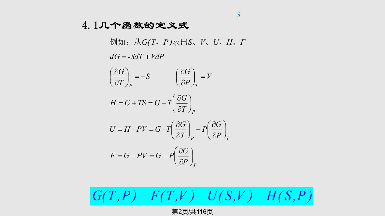 热力学基本关系式及应用