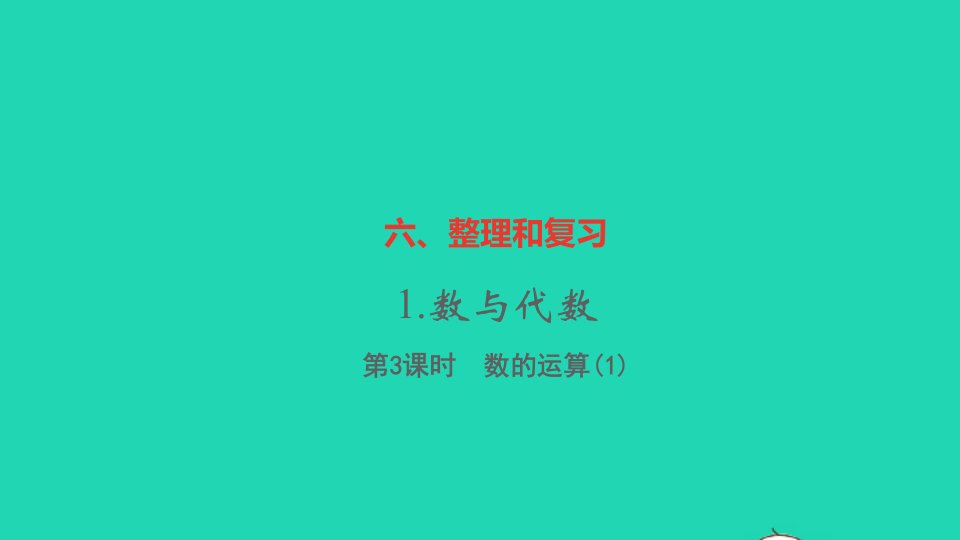 六年级数学下册六整理和复习1数与代数第3课时数的运算1作业课件新人教版