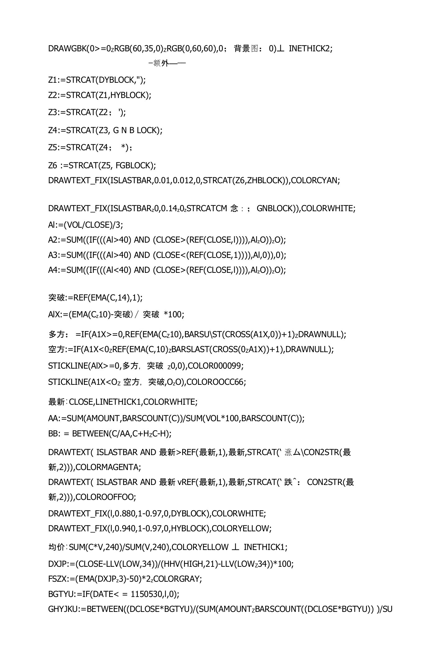 通达信经典分时主图源码指标公式