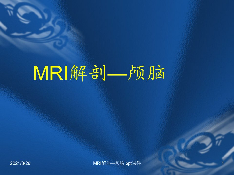 MRI解剖—颅脑