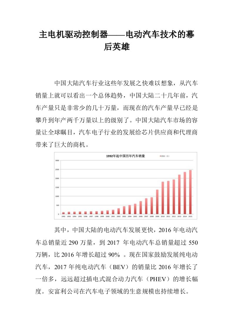 主电机驱动控制器——电动汽车技术的幕后英雄