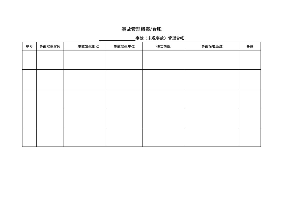 建筑工程-7事故管理档案