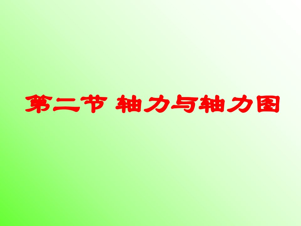 教学课件第二节轴力与轴力图