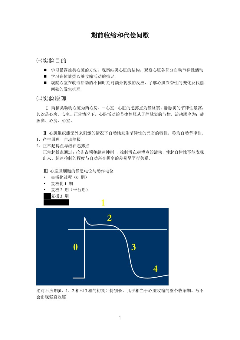 期前收缩和代偿间歇