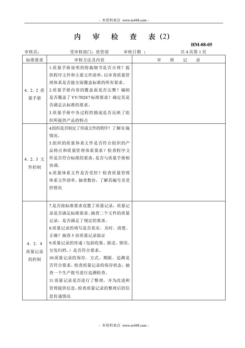 某医疗器械公司8内审（品质）03-品质管理