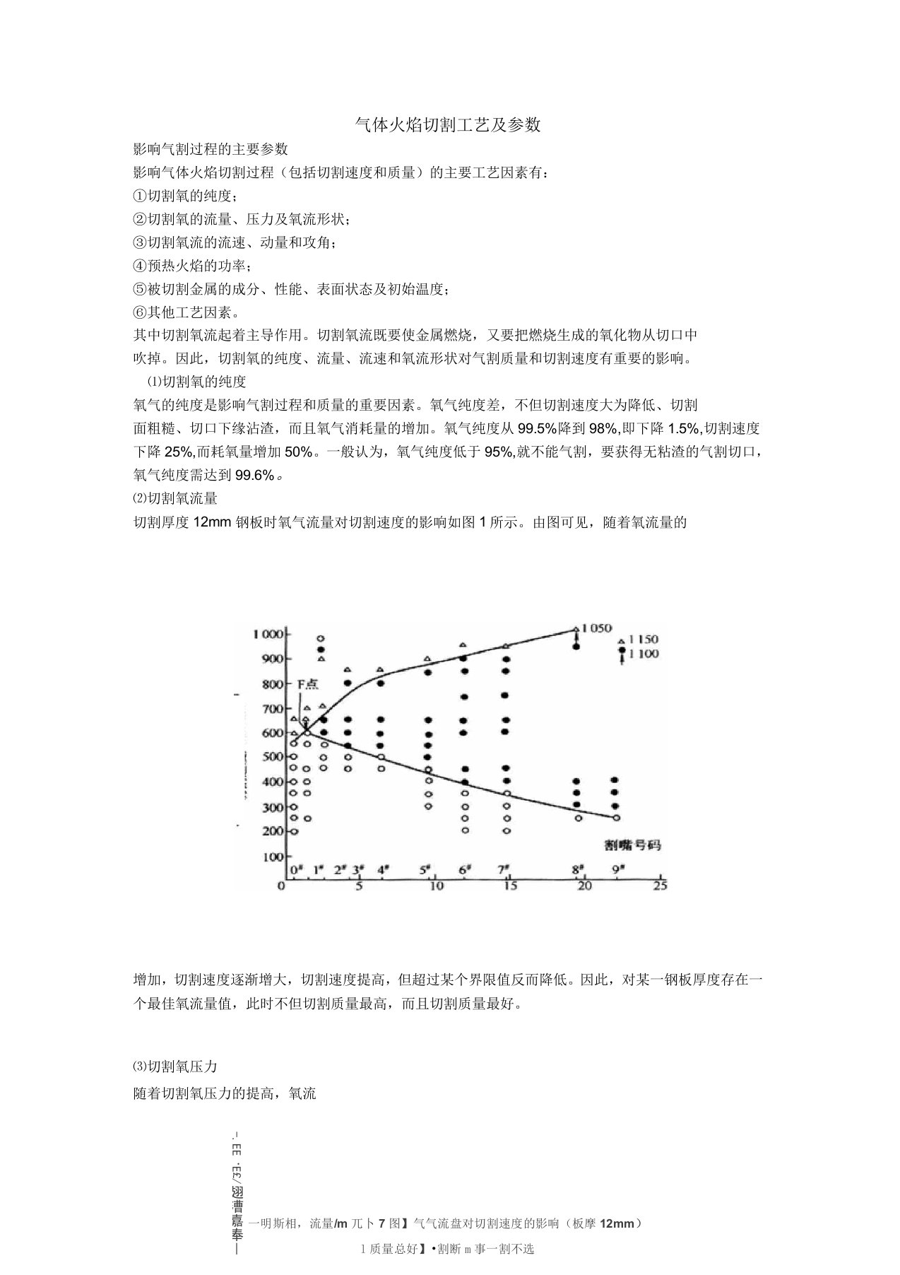 气体火焰切割工艺及参数