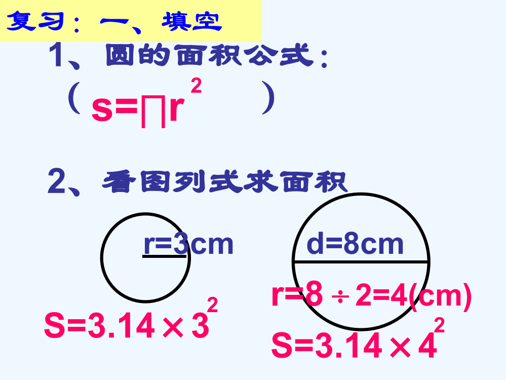 环形的面积公式