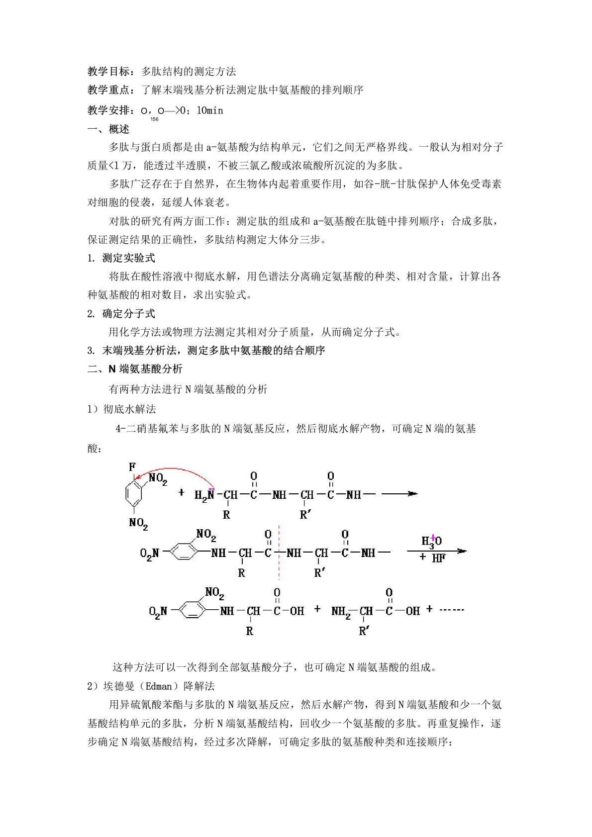 多肽结构的测定