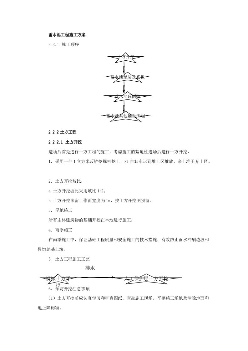 蓄水池工程施工方案