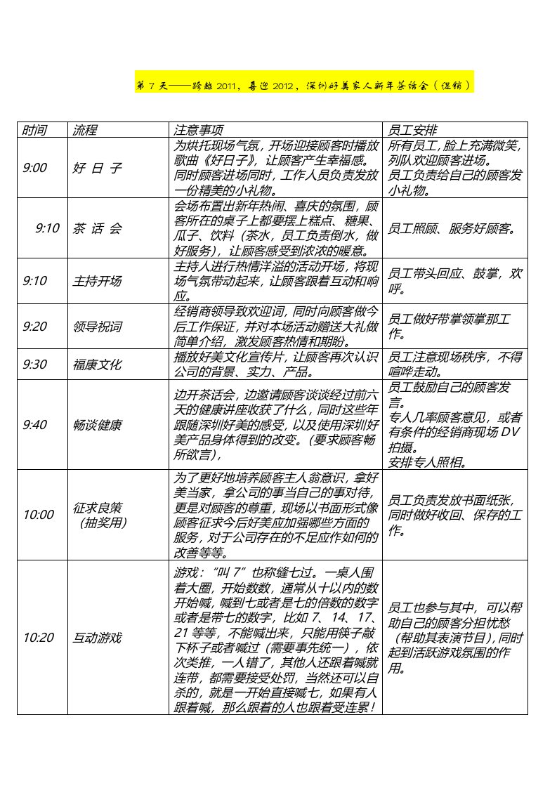 圣诞-元旦-7天乐活动策划方案