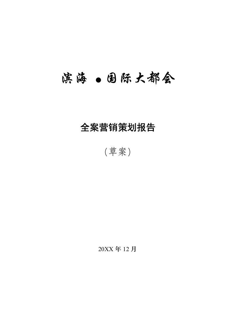 项目管理-长流起步区城市综合体项目营销全案对外