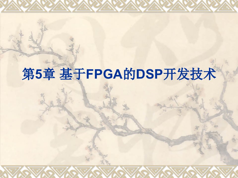 第5章基于FPGA的DSP开发一