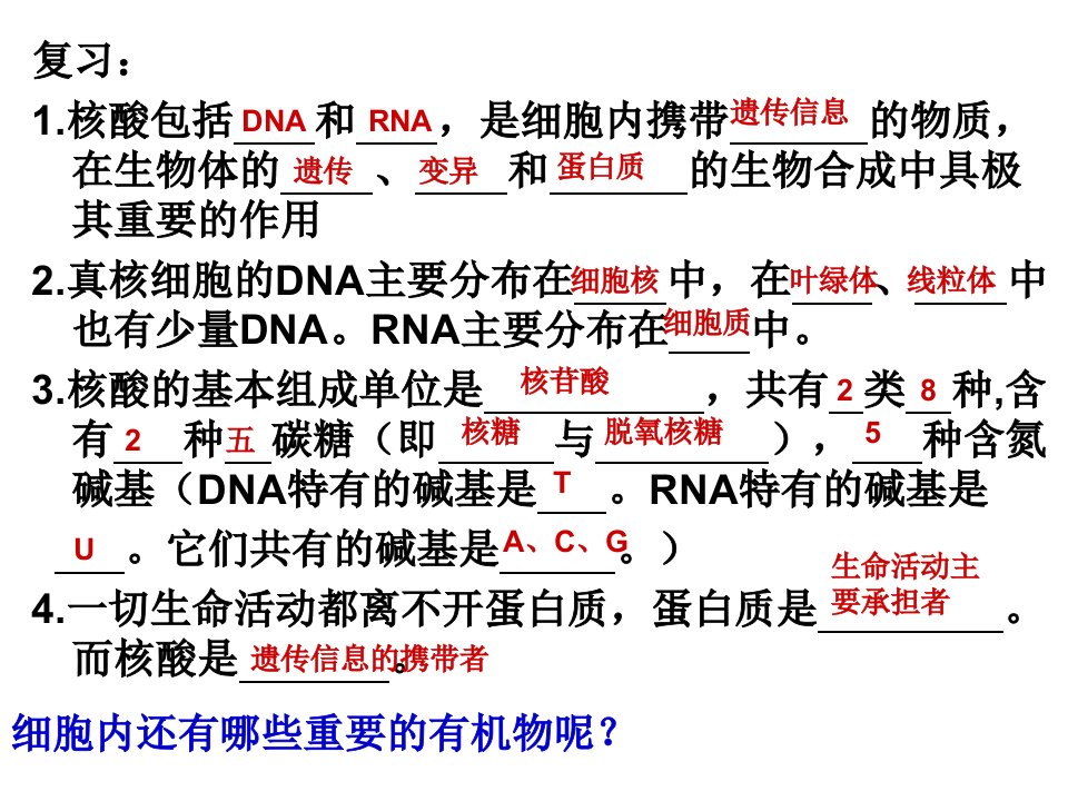 细胞中的糖类和脂质ppt