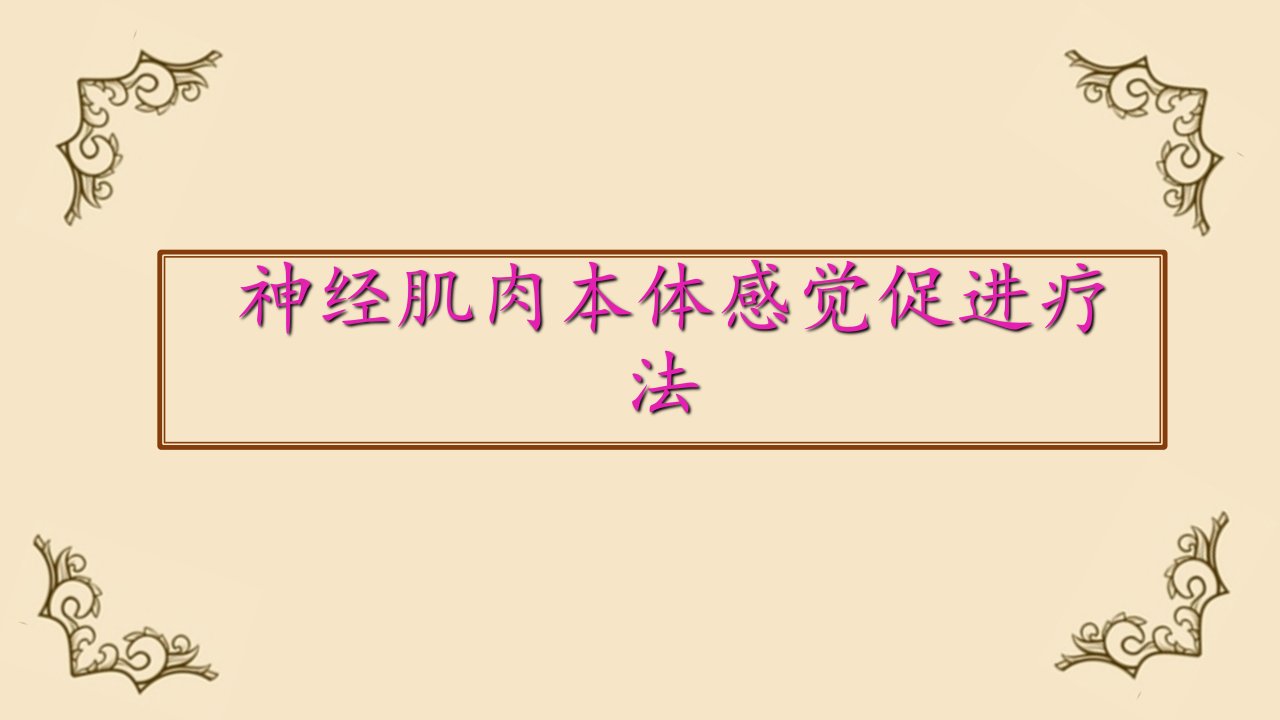 神经肌肉本体感觉促进疗法课件