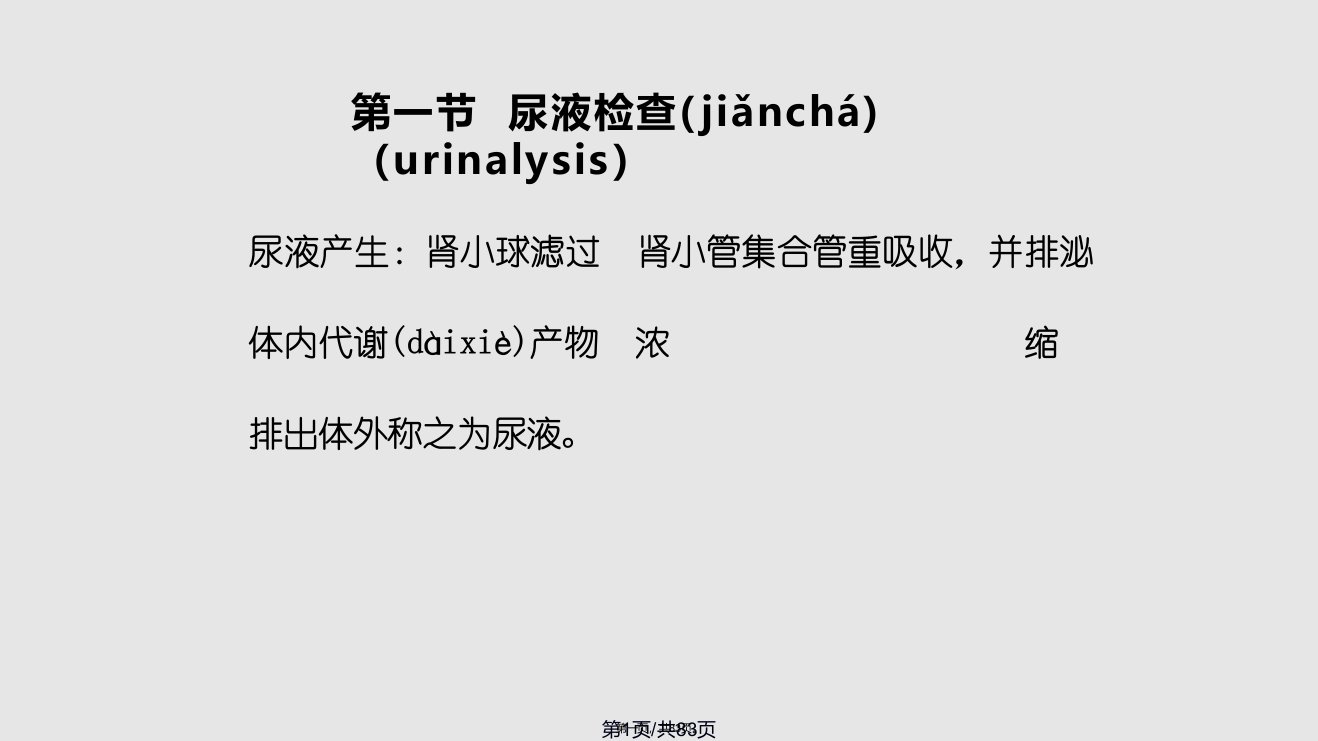 肾功能检查实用教案