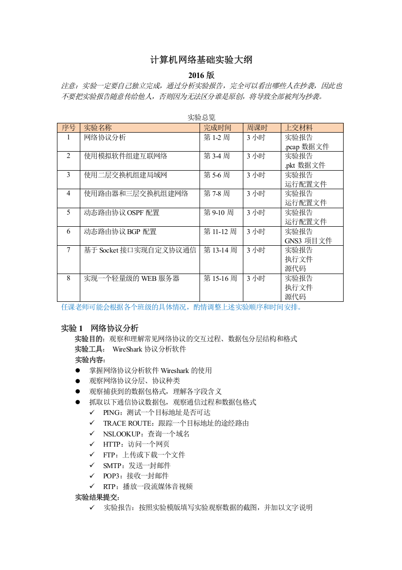 浙江大学本科课程教学大纲格式