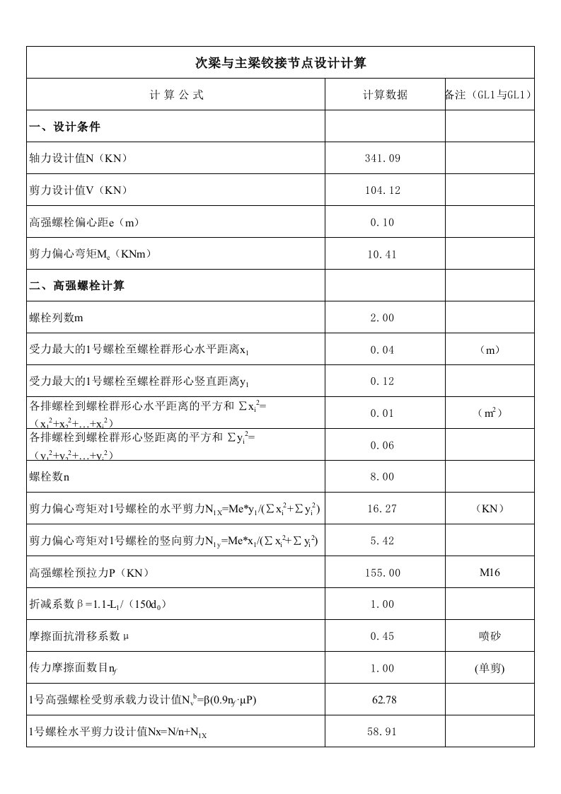 钢梁铰接、刚接节点计算书（精选）