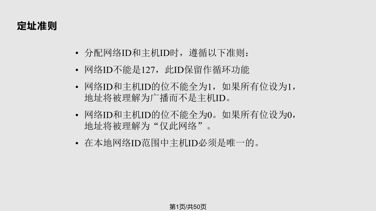 计算机通信网网络层及广域网技术IP定址PPT课件