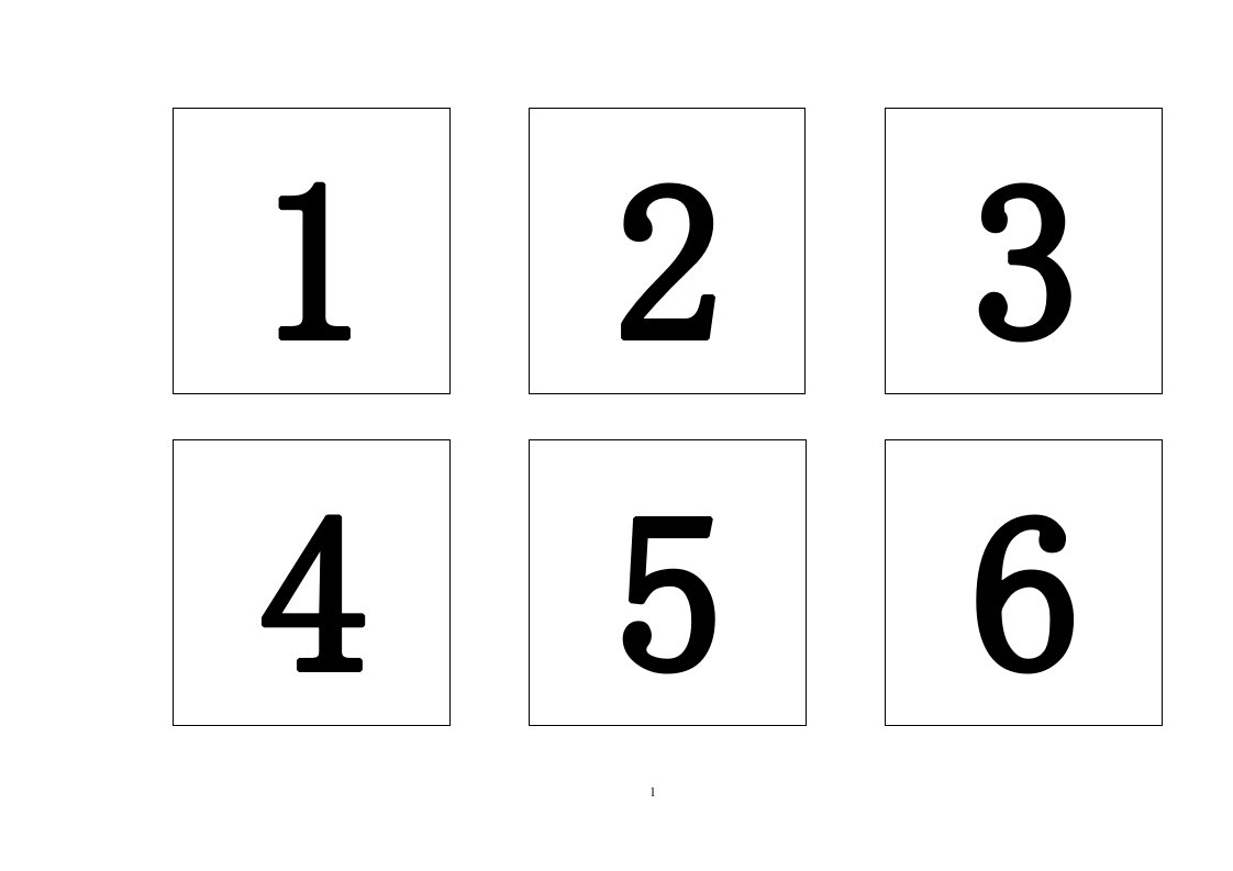 1-100数字卡片(A4打印)