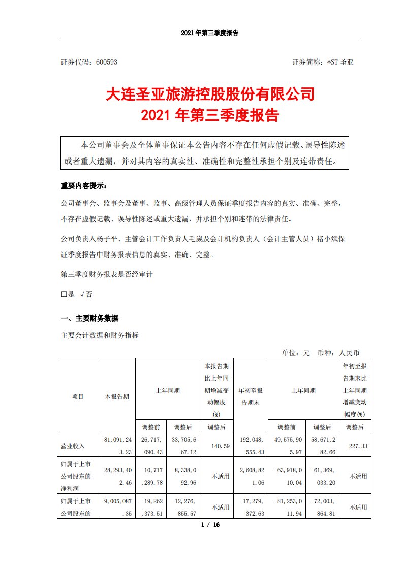 上交所-2021年第三季度报告