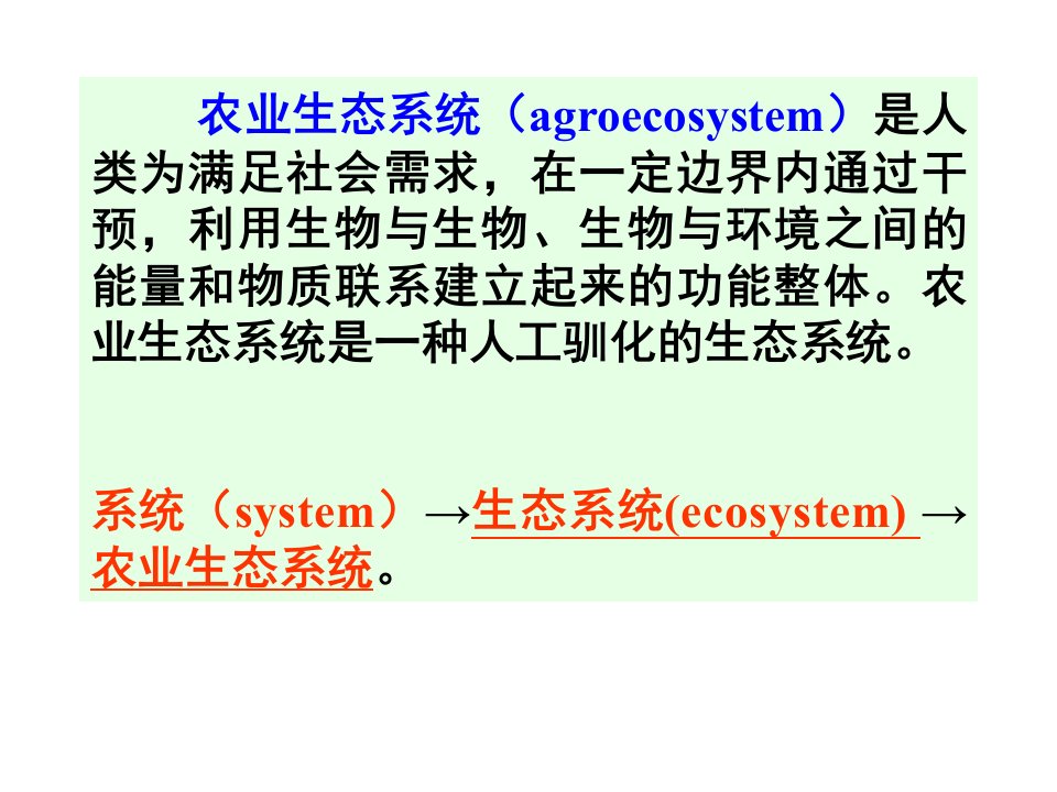 现代农业生态系统概述专业知识讲座