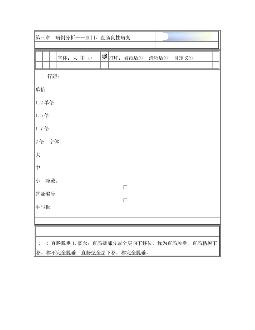 病例分析——肛门、直肠良性病变