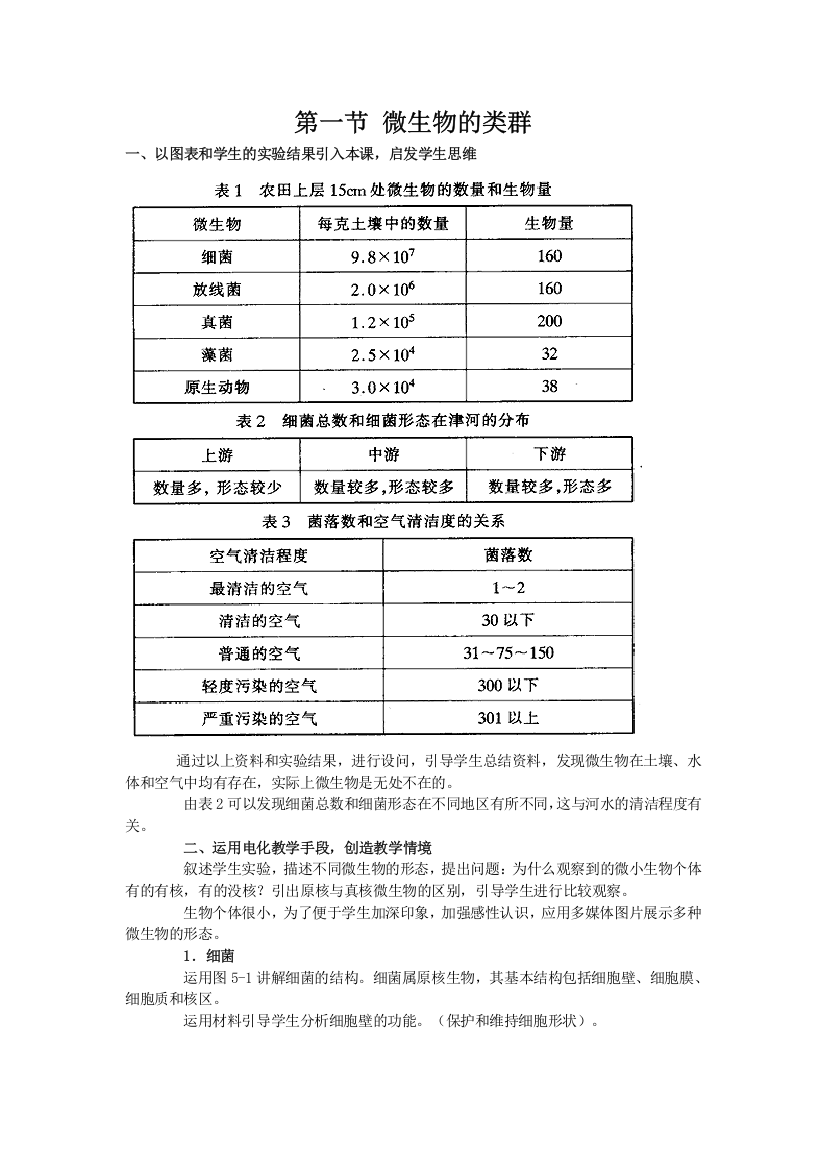 第五章第一节微生物的类群（教案2）