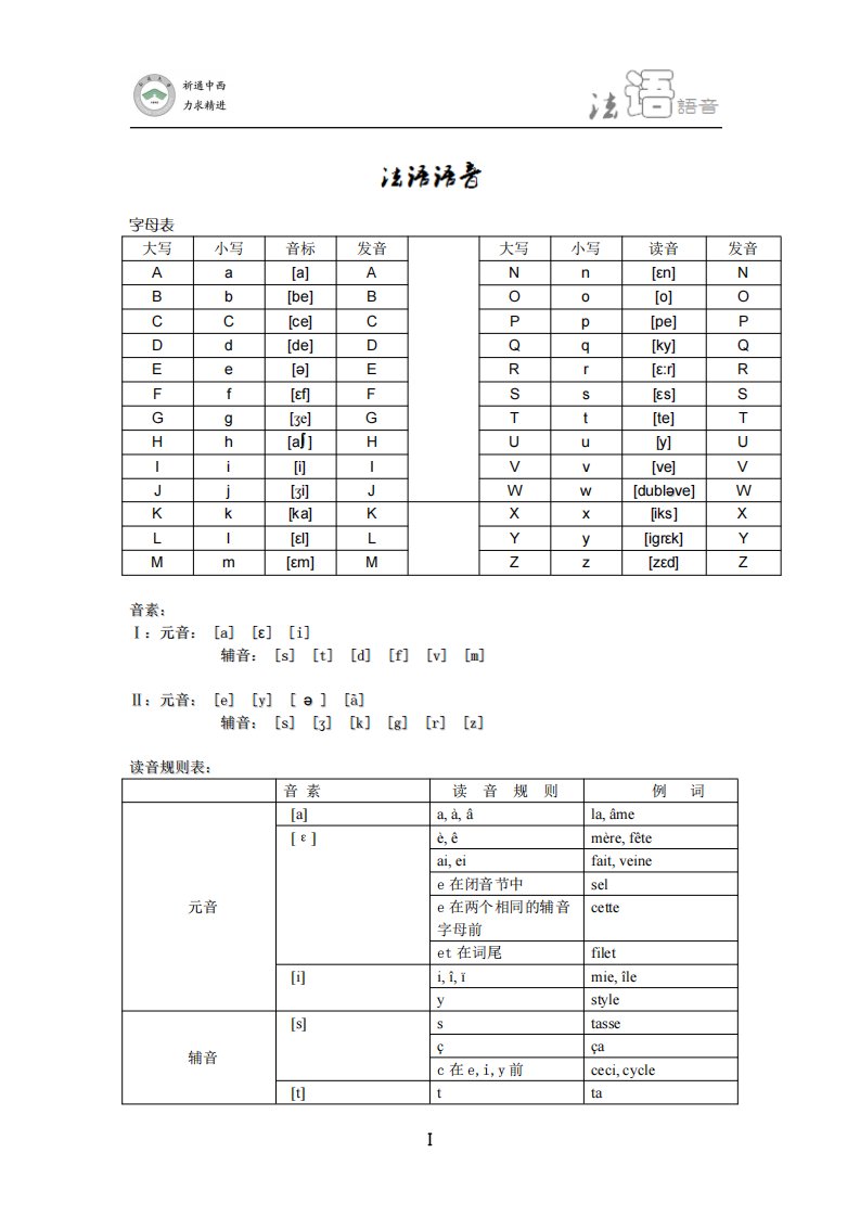 法语入门