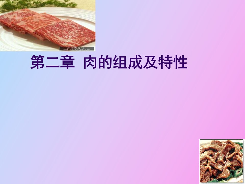 肉的组成及特性