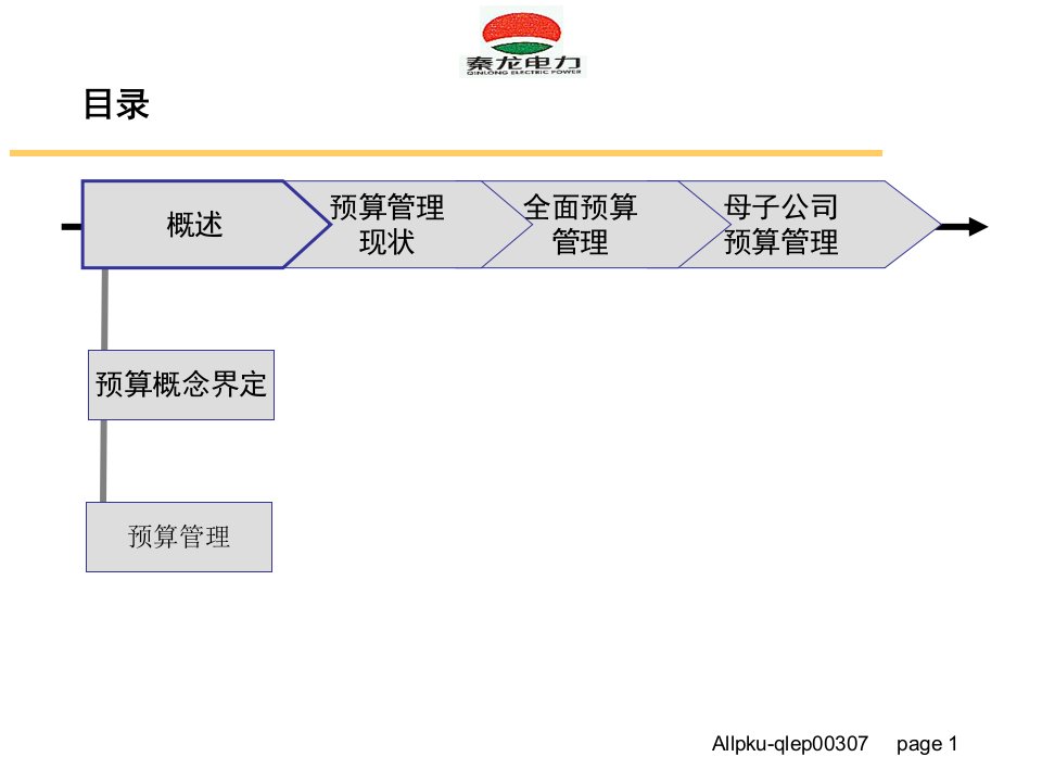 秦龙电力预算管理培训报告