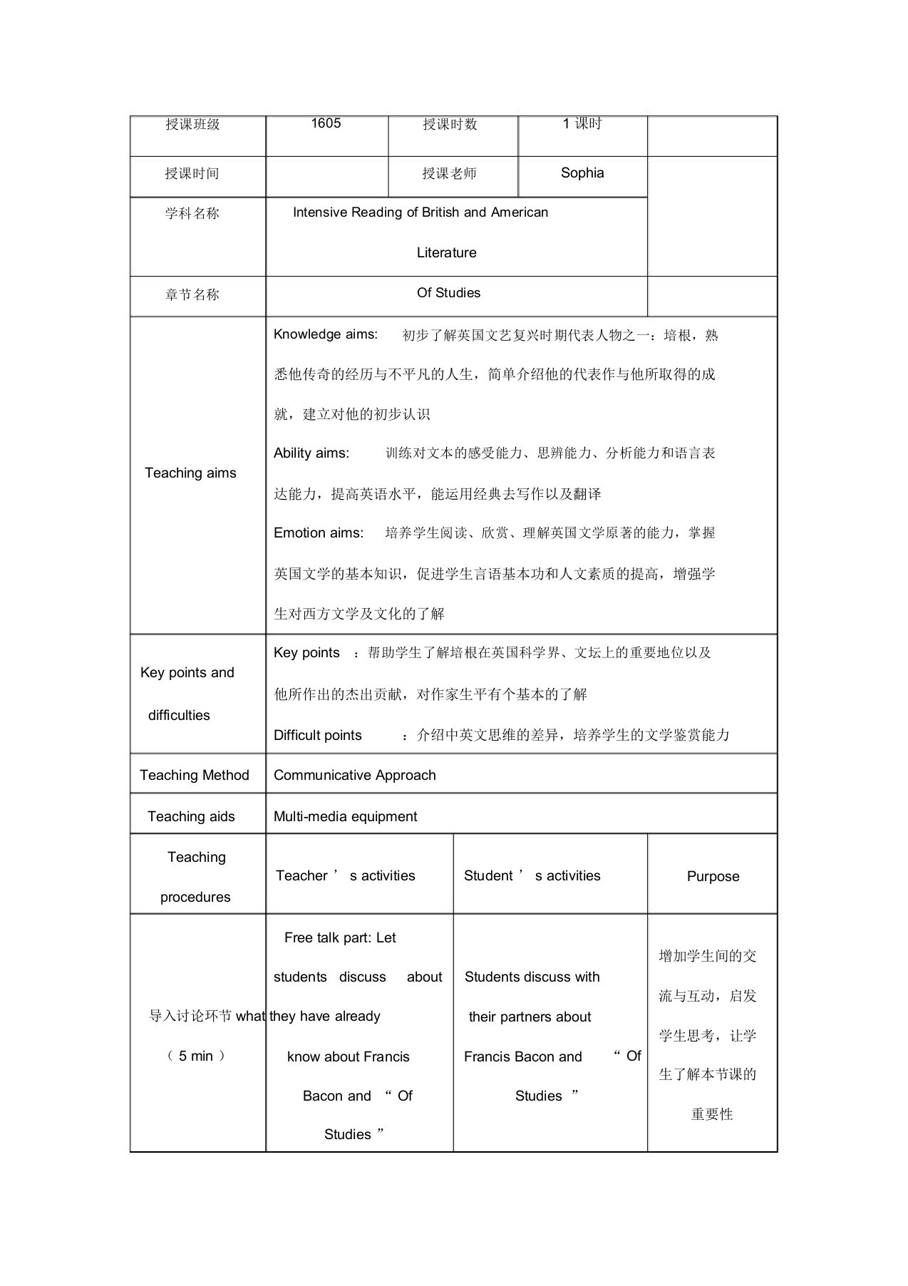 英美文学教案-ofstudies