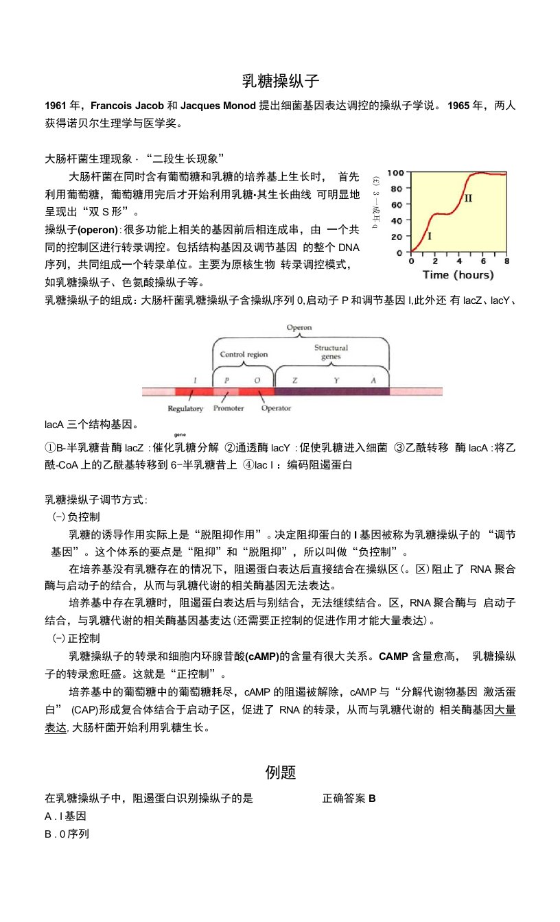 乳糖操纵子