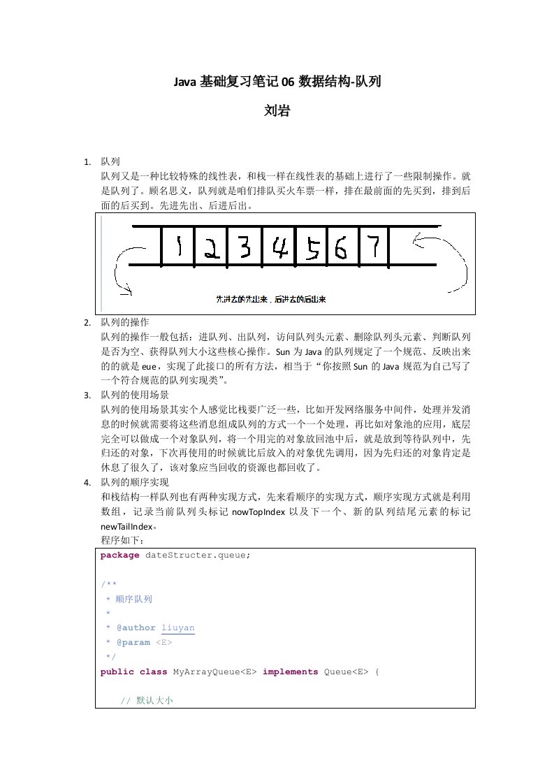 Java基础复习笔记06数据结构队列