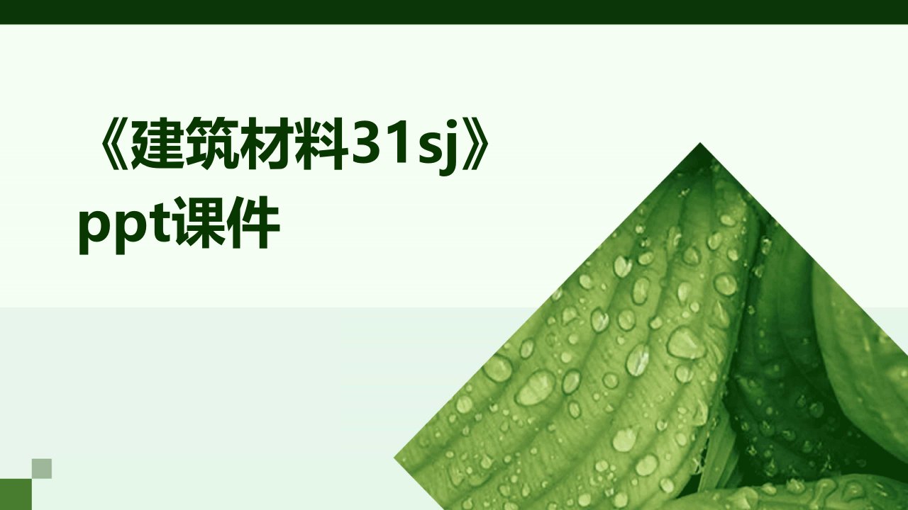 《建筑材料31sj》课件