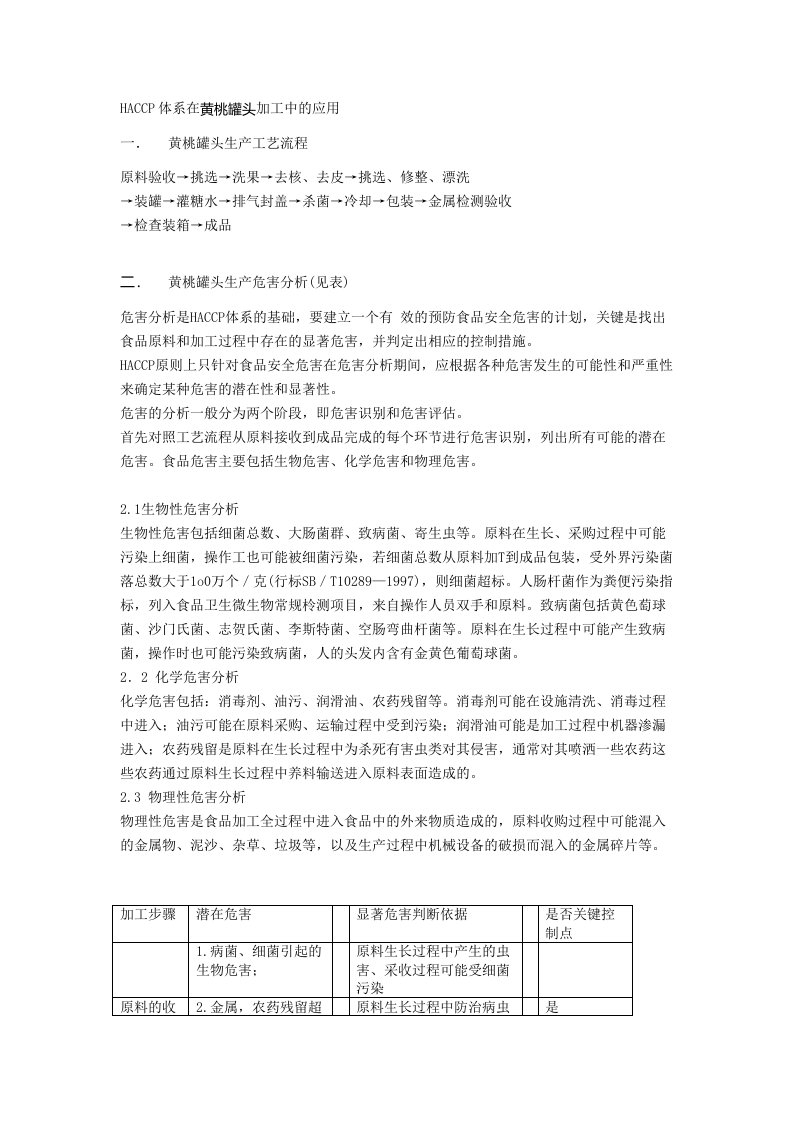 P体系在黄桃罐头加工中的应用