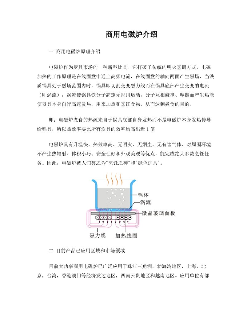 商用电磁炉介绍